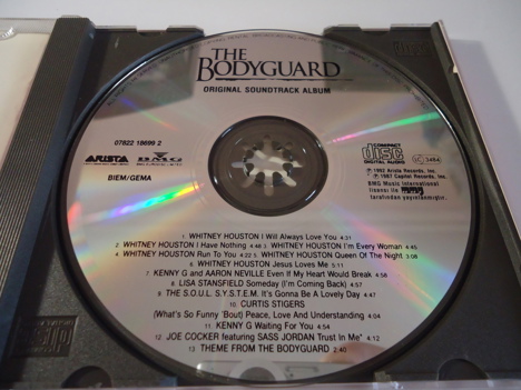 Müzik, Film (Plak,Cd, Dvd), Dizi, Film Müzikleri, Whitney Houston, The Bodyguard Soundtrack Cd Temiz
