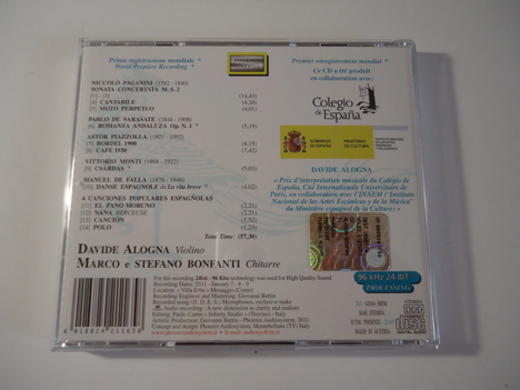 Müzik, Film (Plak,Cd, Dvd), Klasik Müzik, Davide Alogna Keman Cd Tertemiz