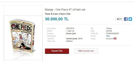 Kitap, Dergi, Çizgi Romanlar, Pdf, One Piece Manga,One Punch Manga Vb Setler