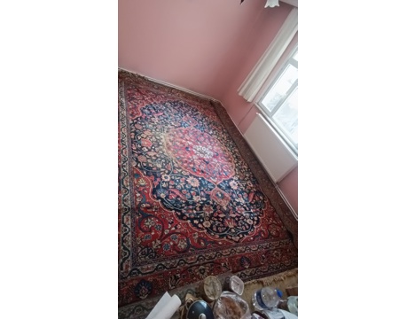 Antika Eşya, 1 Asırlık 14 M2 El Dokuma Kök Boya Isparta Halısı