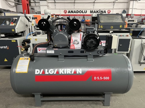İş Makineleri, Kompresör, Kompresör , Dalgakıran Marka 500 Litre 5.5 Hp 8 Bar Yeni