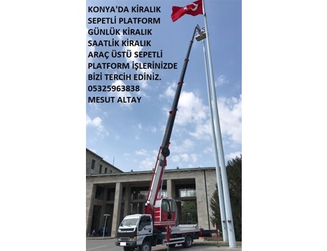 İş Makineleri, Sepetli Vinç, Platform, Konya Mesut Vinç Galeri, 27 Metre Sepetli Platform Vinç, Araç Üstü Sepetli Platform, S