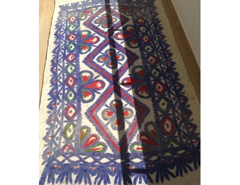 Antika Eşya, Halı, Koyun Keçi Yünü Dokuma, Kıl Dokuma 130+300Cm Kok Boyalı Yolluk