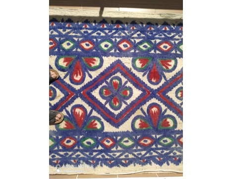 Antika Eşya, Halı, Koyun Keçi Yünü Dokuma, Kıl Dokuma 130+300Cm Kok Boyalı Yolluk