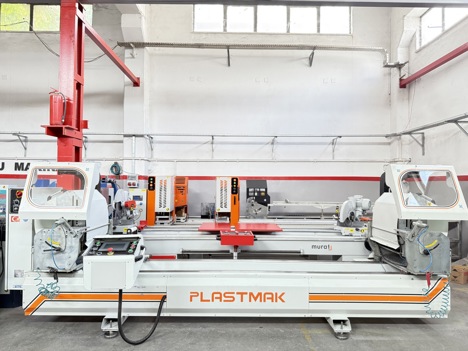 İş Makineleri, Kesme Makinaları (Pvc), Plastmak Marka, Alüminyum Makinaları , 2022 Model Plastmak Alüminyum Çift Kafa Kesim 4