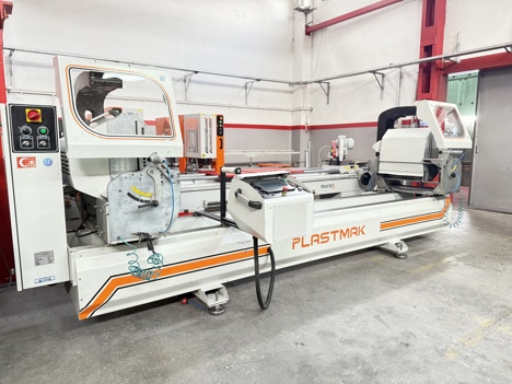 İş Makineleri, Kesme Makinaları (Pvc), Plastmak Marka, Alüminyum Makinaları , 2022 Model Plastmak Alüminyum Çift Kafa Kesim 4