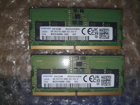 Bilgisayar, Ram, Hafıza Kartları, 8Gb Ddr5 4800 Hz 2 Adet Laptop Samsung Ram
