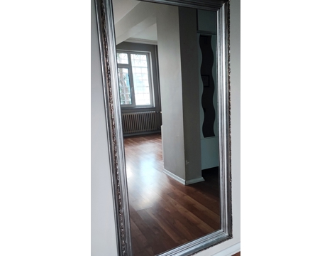 Mobilya, Diğer Mobilyalar, Gümüş Varaklı Büyük Boy Aynası Ahşap Üzerine