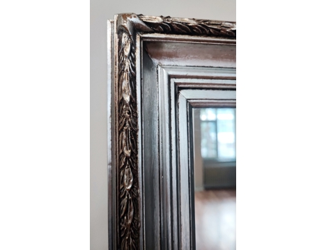 Mobilya, Diğer Mobilyalar, Gümüş Varaklı Büyük Boy Aynası Ahşap Üzerine
