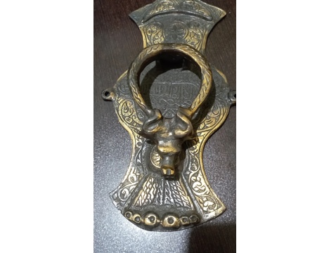 Antika Eşya, Kapı Tokmakları, Oirinç, Pirinç Kapı Tokmağı Boğa Başlı