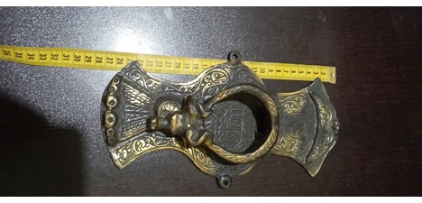 Antika Eşya, Kapı Tokmakları, Oirinç, Pirinç Kapı Tokmağı Boğa Başlı