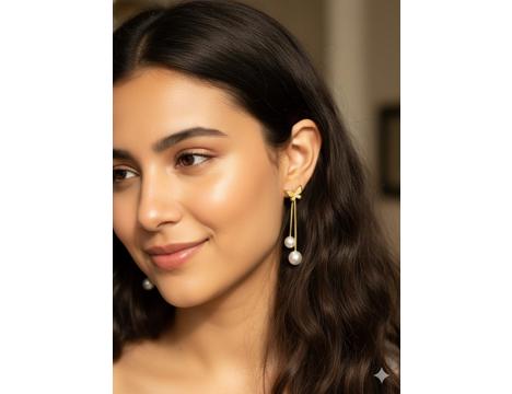 Takılar, Küpeler, Stainless Steel , 34, Çelik , İncili Küpe