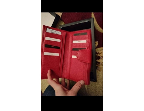 Diğerleri, Diğer Kozmetikler, Çanta, Cüzdan Kırmızı Şık Suni Deri