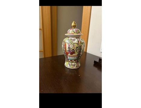 Antika Eşya, Çin Malı, Seramik İşlemeli Vazo , Vazo El İşlemeli