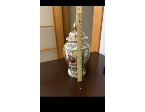 Antika Eşya, Çin Malı, Seramik İşlemeli Vazo , Vazo El İşlemeli