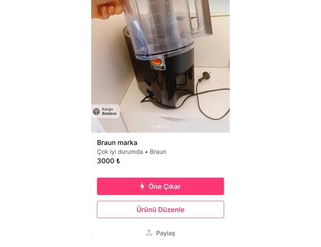 Elektronik Eşya, Diğer Elektronik Eşyalar, Mutfak Robotu ve Malzemeleri