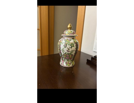 Antika Eşya, Çin Malı, Seramik İşlemeli Vazo , Vazo El İşlemeli