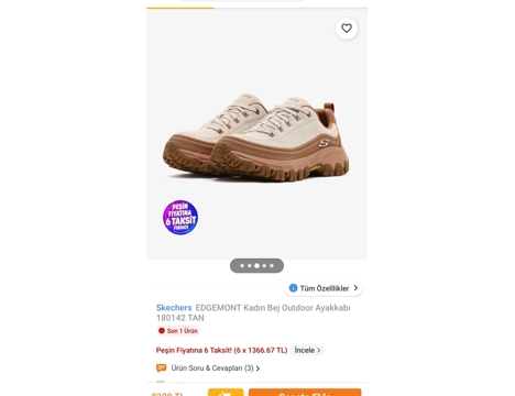 Giyim Eşyası, Bayan Ayakkabı, Spor Ayakkabı, Skechers Edgemont 37,5 Outdoor Ayakkabı İzmir