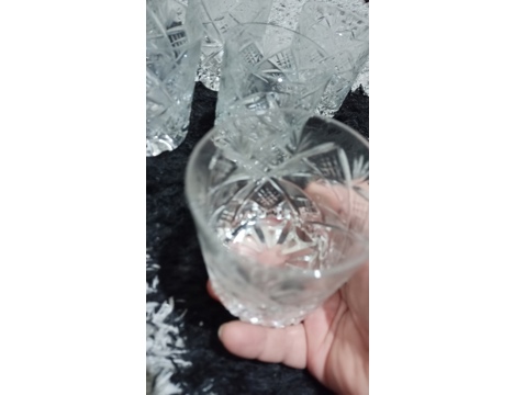 Antika Eşya, Bardak, Kadeh Takımları, Kristal Cam, Kristal Viski ve Shot Bardağı Takımı Aydın