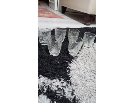 Antika Eşya, Bardak, Kadeh Takımları, Kristal Cam, Kristal Viski ve Shot Bardağı Takımı Aydın