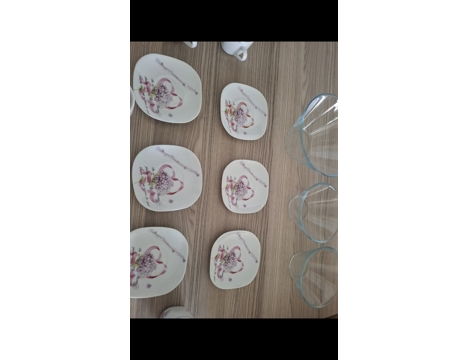 Ev, Bahçe Eşyaları, Diğer Ev Eşyaları, Madame Coco 6'Lı Fincan Takımı + 3 Cam Salata Kasesi Ankara