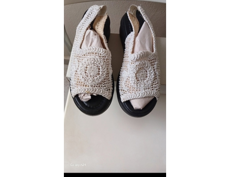 Giyim Eşyası, Bayan Ayakkabı, Dolgu Topuk Sandalet, Sıfır Dolgu Topuk Ortopedik Örme Sandalet 40 Numara İstanbul
