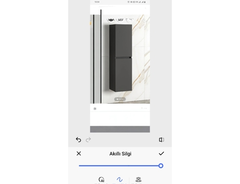 Mobilya, Banyo Mobilyaları, Özceden Antrasit Mdf Banyo Dolabı Aynalı 2'Li Set Küçükçekme