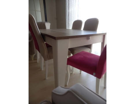 Mobilya, Mutfak Mobilyaları, Moda Life Kaşıklıklı Yemek Masası 6 Sandalyeli Söke Aydın