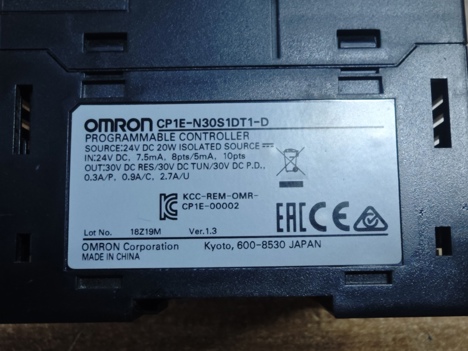 İş Makineleri, Diğer Elektrik Malzemeleri, Omron Cp1e-N30sdt1-D Plc Module