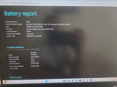 Bilgisayar, Diz Üstü, Asus Tuf Gaming F16 Fx608jh-Rv081 Notebook