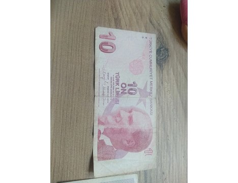Paralar, Türkiye Cumhuriyeti, Kâğıt Para, Tc 10 Türk Lirası Baskı Hatalı Koleksiyonluk Banknot Manisa