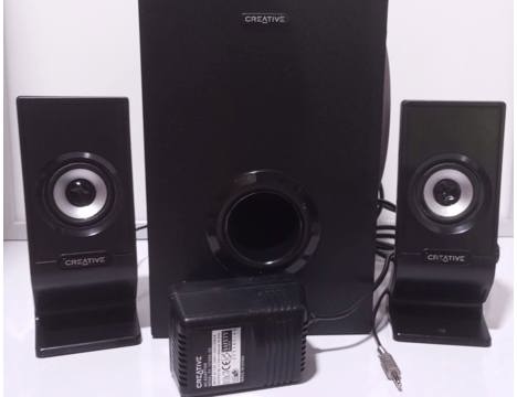 Bilgisayar, Hoparlör, Mikrofon, 2+1 Hoparlör, Creative A300 2+1 21W Hoparlör Ses Sistemi (+Bas)