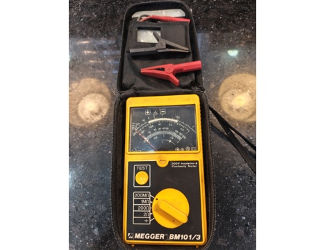 Antika Eşya, Çeşitli Makineler, Avm Megger, İzolasyon Test Cihazı, Megger Bm 101/3 500 V