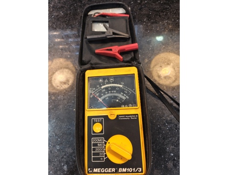 Antika Eşya, Çeşitli Makineler, Avm Megger, İzolasyon Test Cihazı, Megger Bm 101/3 500 V