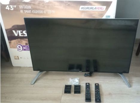 Elektronik Eşya, Led Tv, Smart Led Tv, Vestel 43Ud9300 Led 4K Smart Tv (Tkgs,Yatık Çizgi)