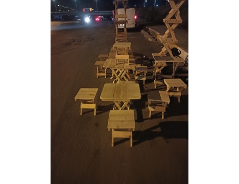 Mobilya, Diğer Mobilyalar, Özpolat , 2017, Cam, Katlanır Masa Tabure