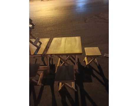 Mobilya, Diğer Mobilyalar, Özpolat , 2017, Cam, Katlanır Masa Tabure