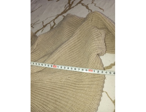 Giyim Eşyası, Bayan Kazak, Etiket, 44- 46, Bej V Yaka Büyük Beden Kadın Kazak Xl-Xxl Antalya