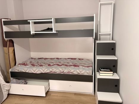 Mobilya, Bebek, Çocuk, Genç Odası, İki Katlı Ranza + İki Adet Yatak