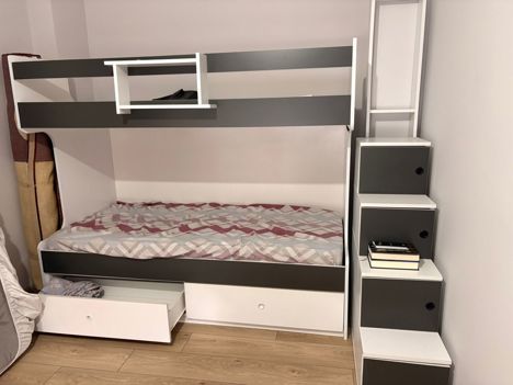 Mobilya, Bebek, Çocuk, Genç Odası, İki Katlı Ranza + İki Adet Yatak