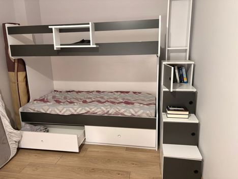 Mobilya, Bebek, Çocuk, Genç Odası, İki Katlı Ranza + İki Adet Yatak