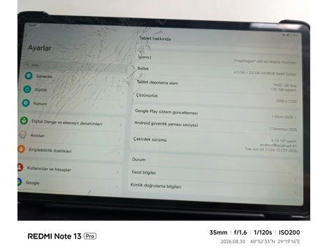 Bilgisayar, Tablet Pc, Honor Pad X9 11 İnç 128Gb Sahibinden İstanbul