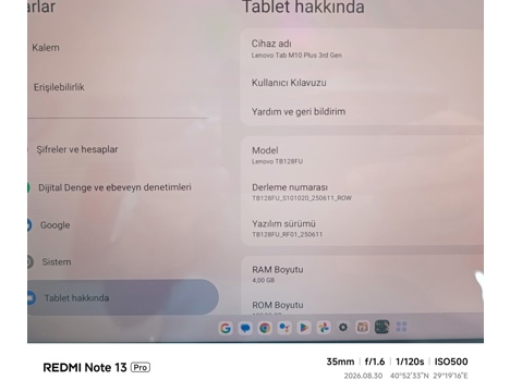 Bilgisayar, Tablet Pc, Lenovo Tab Tb128fu Kalemli Sahibinden İstanbul