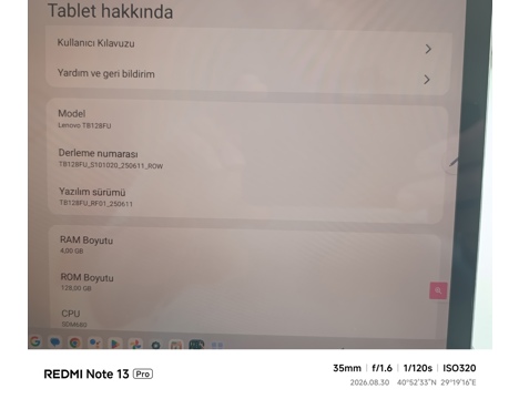 Bilgisayar, Tablet Pc, Lenovo Tab Tb128fu Kalemli Sahibinden İstanbul