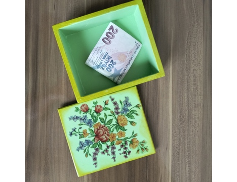 Ev, Bahçe Eşyaları, Diğer Dekorasyon Malzemeleri, El Yapımı Desenli Dekoratif Ahşap Kutu Antalya