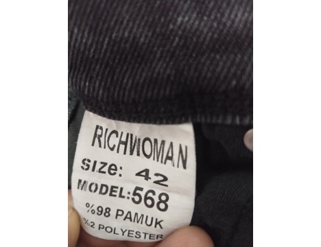 Giyim Eşyası, Bayan Pantolon, Rıchwoman, 42, Kot Jean, Erkek Kot Dar Paça Pantolon