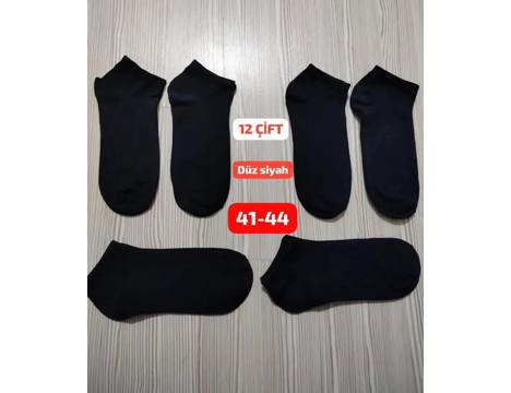 Giyim Eşyası, Patik, Çorap, 12 Çift Erkek Patik Çorap Siyah 39-43 Numara İstanbul