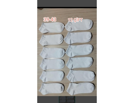 Giyim Eşyası, Patik, Çorap, 12 Çift Erkek Patik Çorap Siyah 39-43 Numara İstanbul