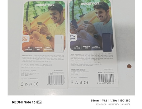Elektronik Eşya, Pil Şarj Cihazları, Polosmart Powerbank 20000Mah Sıfır Kutusunda İstanbul