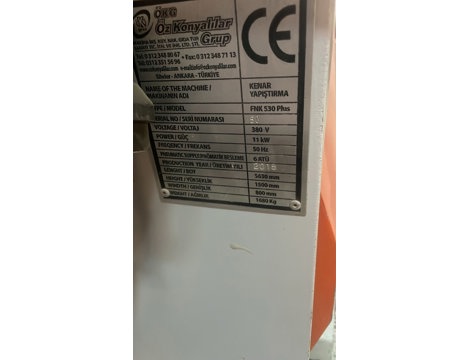 İş Makineleri, Komple Pvc Makinaları, 2015, Özkonyalılar Marka Fnk 530 Plus Kenar Bantlama Mak
